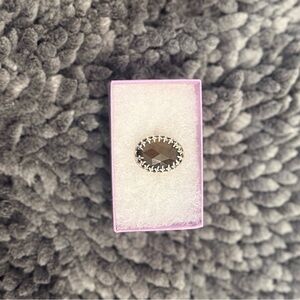 Elegant Silver and Black Women's Ring